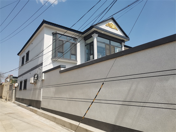 北京順義馬莊自建房外墻水包砂裝飾案例